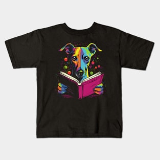 Whippet Reads Book Kids T-Shirt